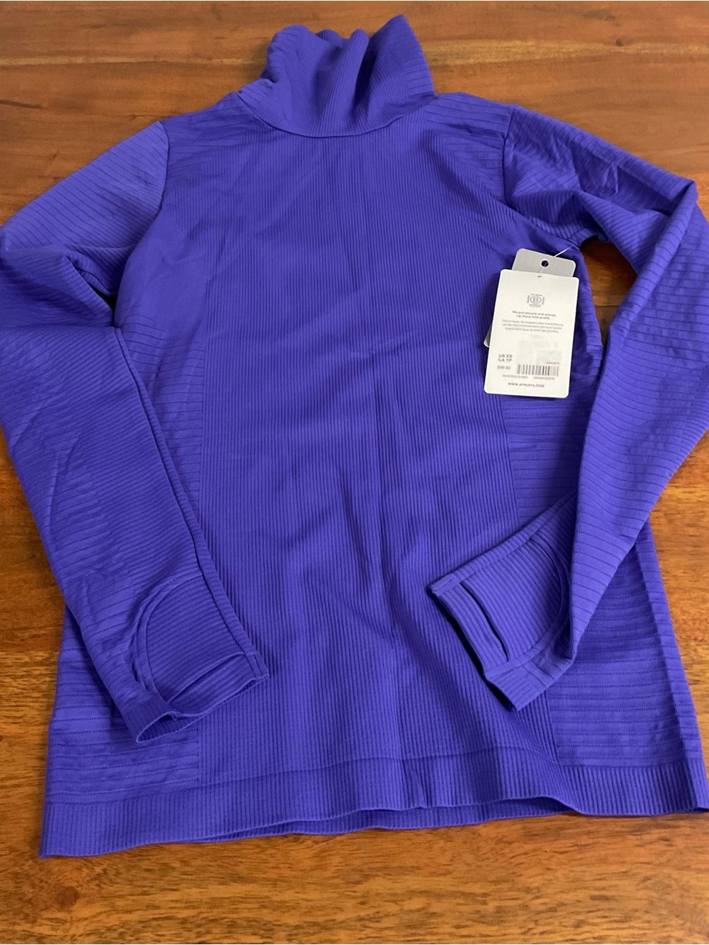 Brand New-Athleta Women’s Flurry Blizzard Rib Turtleneck - Picture 4 of 5